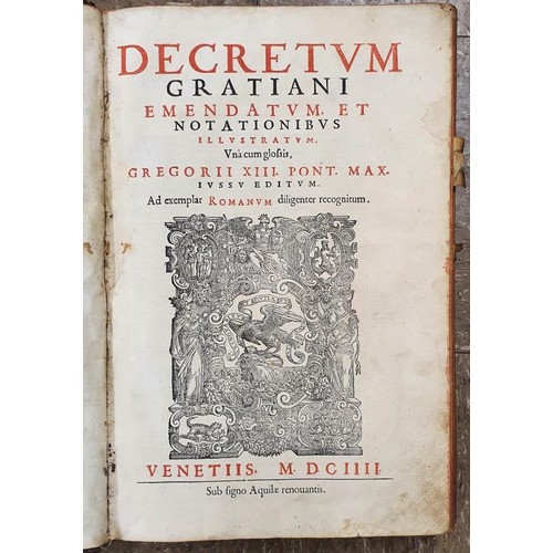 461 - Canon Law - Liber Sextus Decretalium D. Bonifacii Papae VIII....; Decretales D. Gregorii Papae IX...... 