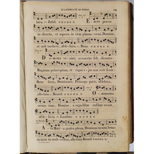 463 - ANTIPHONARIUM juxta ritum Sacri Ordinis Praedicatorum, 1862 Vol 1-2. Full calf tooled leather. 5 bra... 