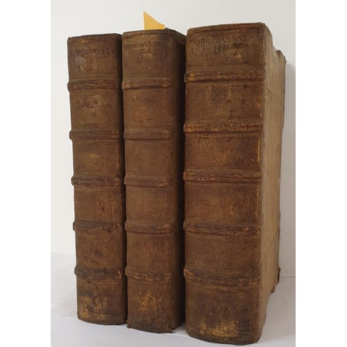 468 - Three Early 16th Century Blind-Stamped Volumes Bound in Pigskin. Hieronymus: Omnium Operum. Tomus Pr... 