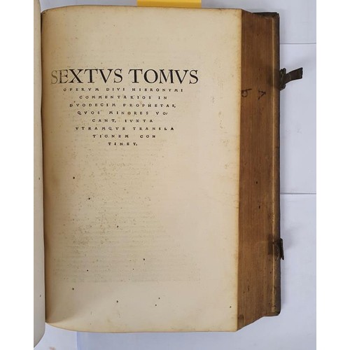 468 - Three Early 16th Century Blind-Stamped Volumes Bound in Pigskin. Hieronymus: Omnium Operum. Tomus Pr... 