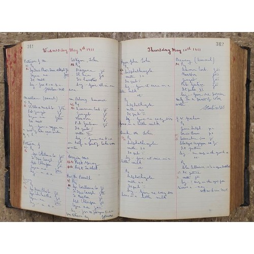 475 - 3 Manuscript Prescription Books from the 1930's/40's/50's. . Detailing medicines issued and frequenc... 