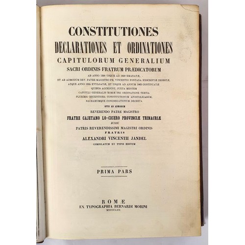 480 - Constitutiones, declarationes et ordinationes capitulorum generalium sacri ordinis fratrum praedicat... 