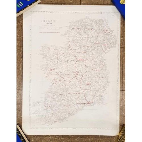 552 - Maps of Ireland: One showing Catholic Diocesan Boundaries and Name; One County snd Barony Boundries ... 