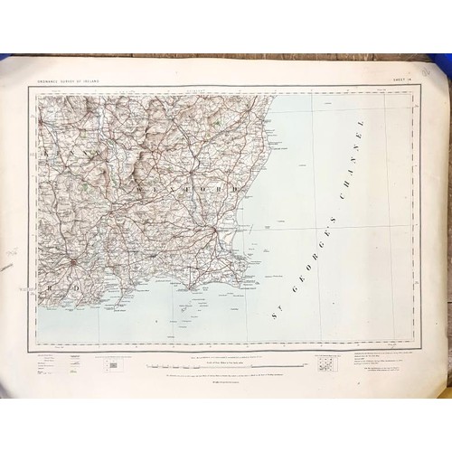 554 - A Large Collection of Ordnance Survey Maps covering most counties in Leinster. Meath, Kings County, ... 