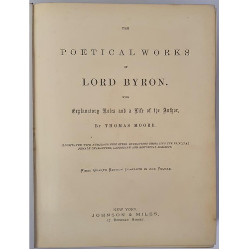 320 - THE POETICAL WORKS OF LORD BYRON Lord Byron; Moore, Thomas [explanatory notes and a life of the auth... 