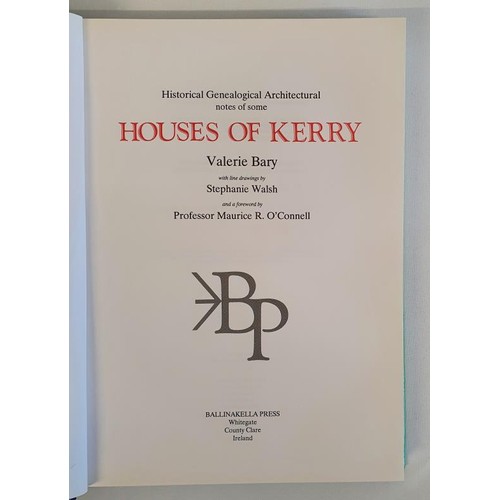 34 - Historical Genealogical Architectural Notes on some Houses of Kerry by Valerie Bary. Ballinakella Pr... 