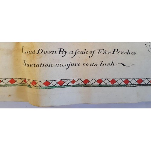 44 - Superb eighteenth century manuscript Map of Limerick . A Map of Part of the Lands of Northpriars, la... 