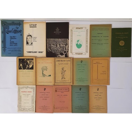 119 - Irish Language: A Collection of Irish Language booklets/Pamphlets such as Ór Na h-Aitinne by ... 