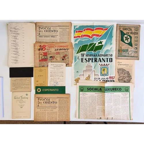 155 - The Irish Esperanto Society. An archive of documents including journals, flyers, posters and a list ... 