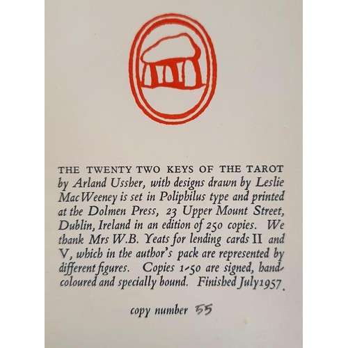 165 - Arland Ussher - THE XXII KEYS OF THE TAROT, with the design by Leslie Mac Weeney. Published by The D... 