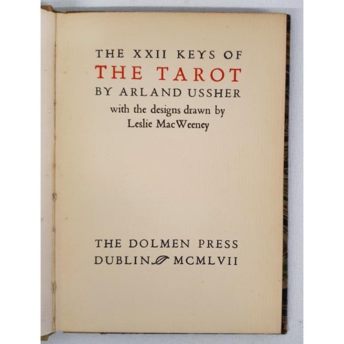 165 - Arland Ussher - THE XXII KEYS OF THE TAROT, with the design by Leslie Mac Weeney. Published by The D... 