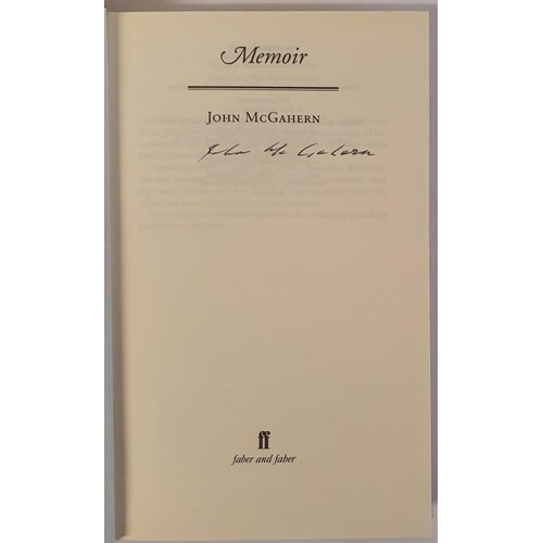 199 - John McGahern; Memoir, Signed first edition, HB, Faber 2005