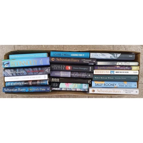 221 - Small box of Irish modern Fiction, Most are first prints, Colm Tóibín, Sebastian Barry... 