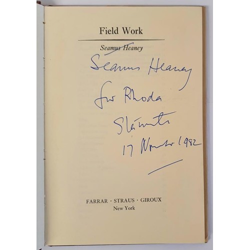 230 - Seamus Heaney, Field Work 1979. First US Edition, HB , DJ Glassine Wrapper