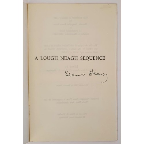 237 - Seamus Heaney, A Lough Neagh Sequence SIGNED by the author. Phoenix Pamphlet Poets Press, 1969. Firs... 