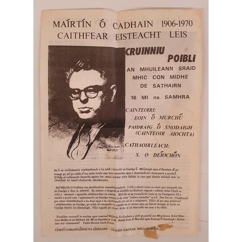 241 - Mairtin Ó Cadhain, An tSraith Dhá Thogáil, BAC, 1970, 1st, protected dj, almost... 