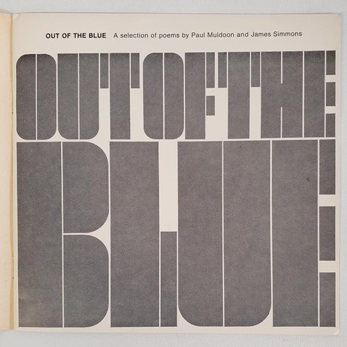 247 - Out of the Blue. MULDOON (Paul). & SIMMONS (James). Publication Date: 1974. Ostensibly a program... 