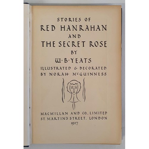 252 - W.B. Yeats. Stories of Red Hanrahan and The Secret Rose. 1927. 1st Illustrated by Nora McGuinness in... 