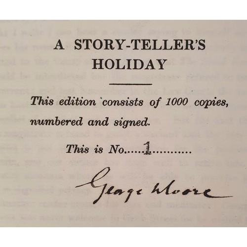 259 - A Story-Teller's Holiday MOORE, George Published by london, 1918 SIGNED. Privately Printed for Subsc... 