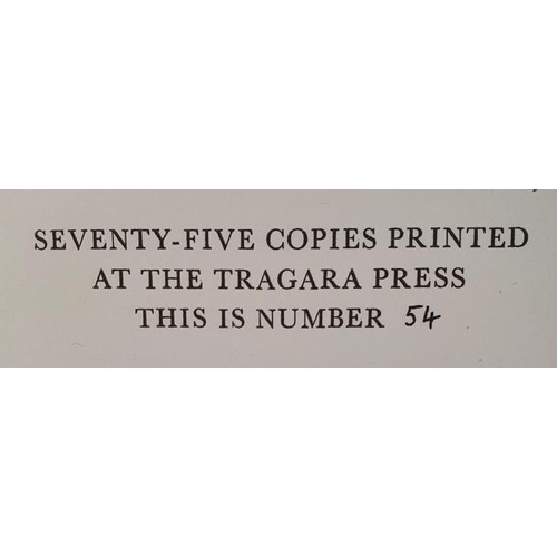 262 - Some Early Poems and Other Fragments Oscar Wilde Published by Tragara Press, 1974. Privately printed... 