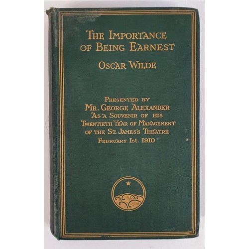 263 - Oscar Wilde. The Importance of Being Earnest. 1910. Original green git cloth with narrative 