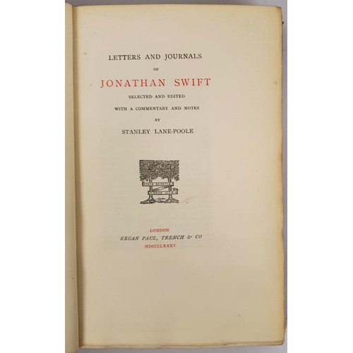 267 - Jonathan Swift - Letters and Journals of Jonathan Swift [Preface and notes by Stanley Lane-Poole], p... 