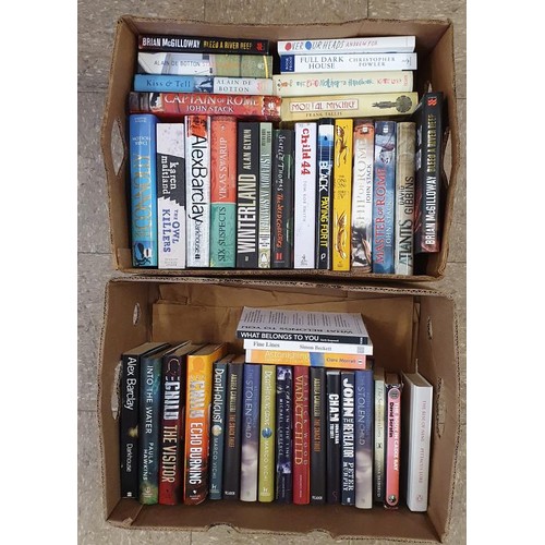 615 - Large box of modern first editions, mostly Crime, with historical fiction & fiction (40)