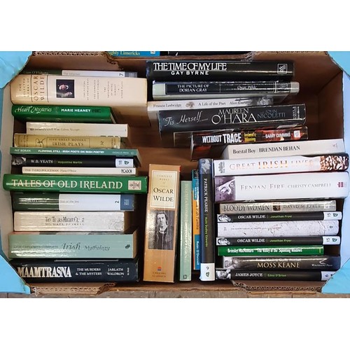 627 - Collection of approximately 170 books, hardback and paperback, mostly Irish interest in 5 boxes