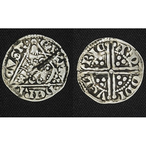 1 - Ireland. Henry 111 1216-1272. Silver penny type 16 Moneyer Richard of Dublin. Obv facing crowned bus... 