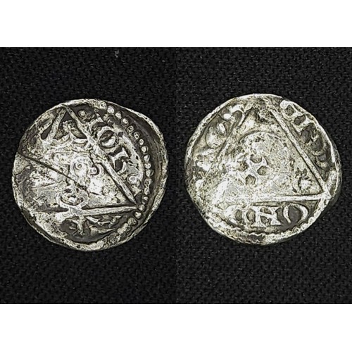 3 - Ireland. John as King of England. Silver halfpenny third coinage, Moneyer Roberd of Dublin. Obv. fac... 