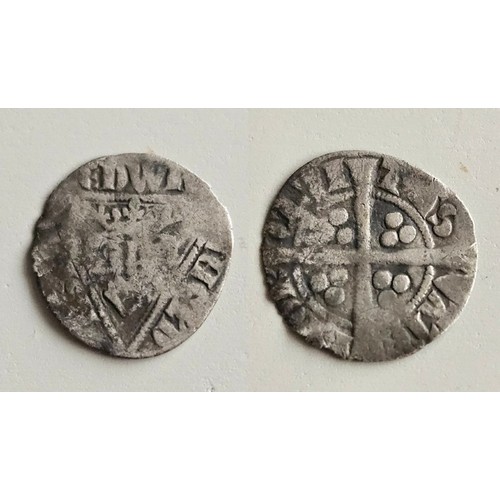 29 - Ireland. Edward 1 1272-1307. Silver halfpenny second coinage early issue 1279-84. Waterford mint. D.... 