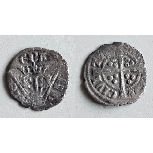 33 - Ireland. Edward 1 1272-1307. Silver farthing second coinage Waterford mint. Obv crowned bust within ... 