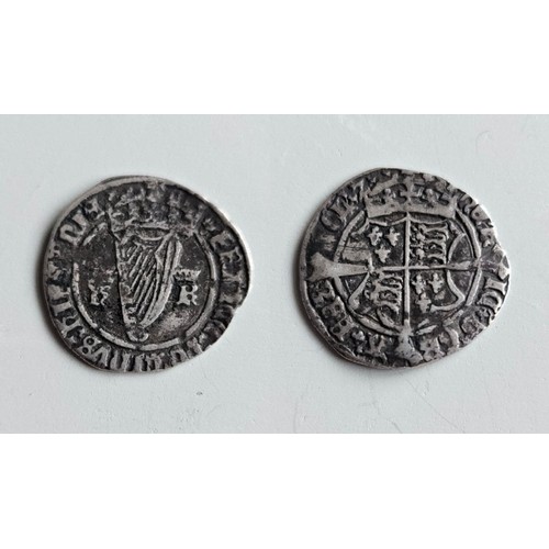 35 - Ireland. Henry viii 1509-1547. Second hard issue 1540-42 Groat. Obv Arms of England over long cross ... 