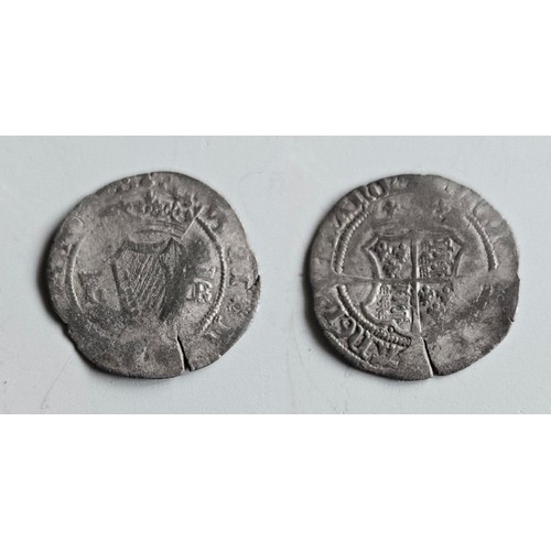 40 - Ireland. Henry viii 1509-1547. Silver sixpenny groat, Sixth Harp Issue 1546-47 3oz fine silver made ... 