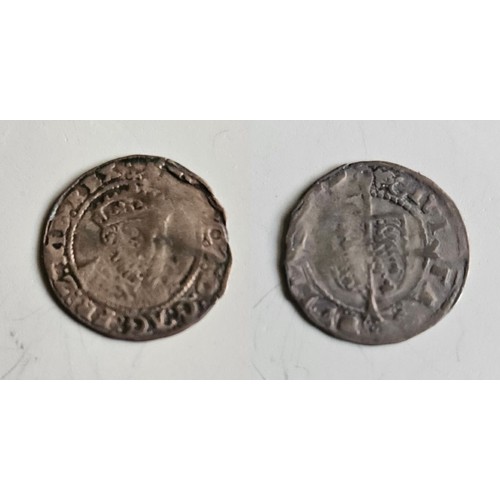 46 - Ireland. Edward vi 1547-1553. Silver threepence Dublin mint. Posthumous old head coinage in the name... 