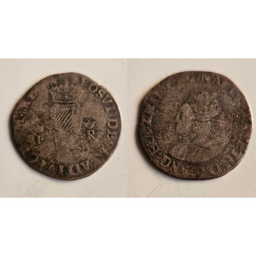 48 - Ireland Elizabeth I 1558-1603. Base silver issue 1558. Shilling crowned bust to left REGI legend sur... 