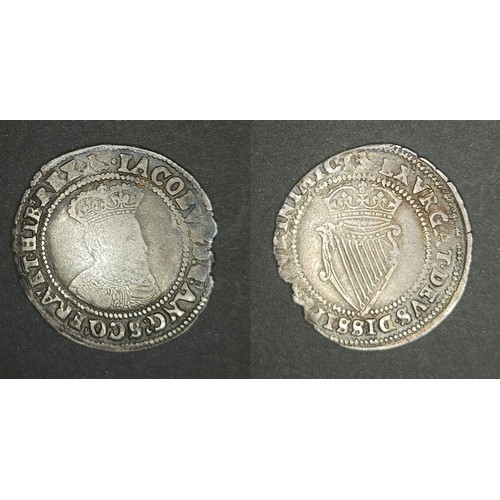 63 - Ireland James I 1603-1625. Shilling first coinage 1603-04. Second bust. Obv. Crowned bust to right l... 