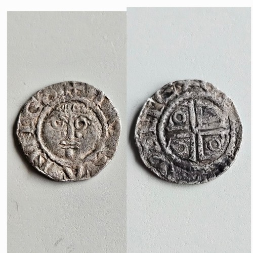 2 - Ireland. John at Lord of Ireland 1172-1199. Silver halfpenny second coinage group 16(1190-98) Moneye... 