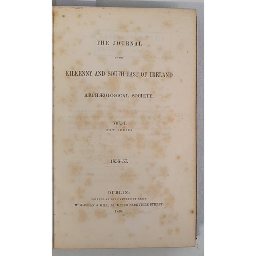 24 - The Journal of the Kilkenny and South-East of Ireland, Archaeological Society Vol 1 1856-57. McGlash... 