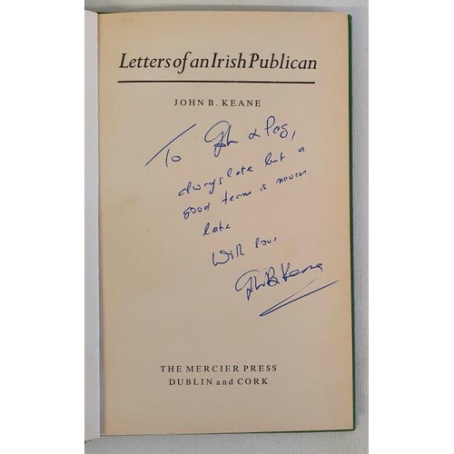 58 - John B. Keane – Letters of an Irish Publican, published by Mercier press 1974. First edition, ... 