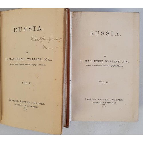 74 - RUSSIA Wallace D. MacKenzie Published by London Cassell, Petter and Galpin 1877. 2 volumes. Sixth, p... 