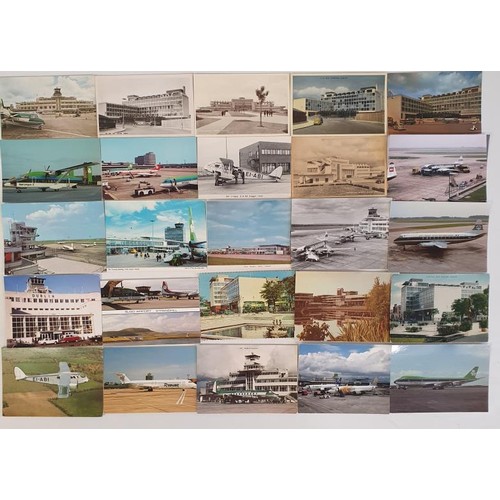 364 - Irish Aviation Interest Postcards. Early and historic Aer Lingus and Ryanair panes, early views of D... 