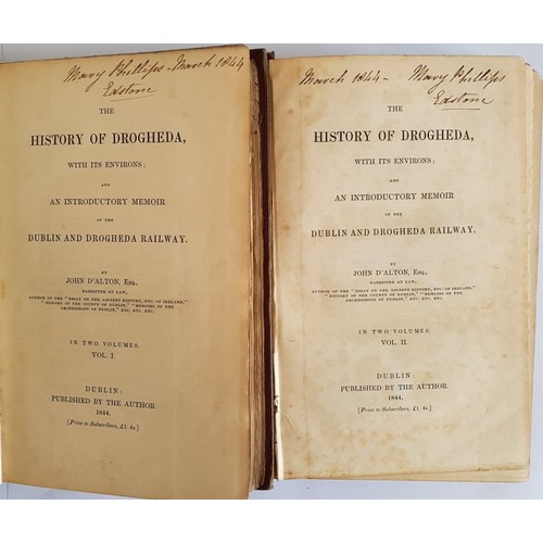 32 - John D'alton. The History of Drogheda with its environs and introductory memoir of the Dublin and Dr... 