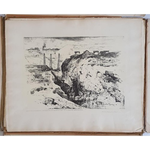36 - Shannon hydroelectric Scheme; Anton Scheuritzel (1874-1954), series of 8 hand-signed lithographs on ... 