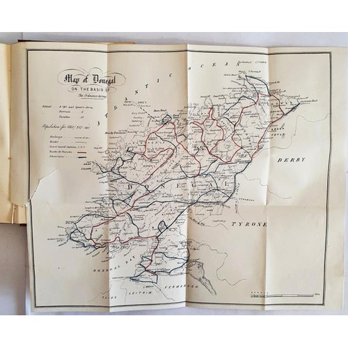 45 - Donegal Anonymous. The Donegal Highlands. 1861. Folding coloured map of Donegal. Original cloth. Gil... 