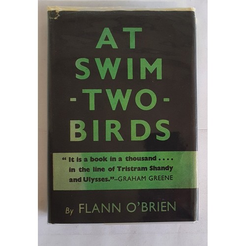 333 - Flann O' Brien- At Swim Two Birds, Longmans, 1939. FIRST EDITION. Original black cloth with gilt let... 