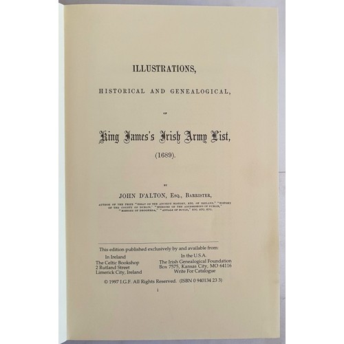 501 - [Limited edition reprint of the 1855 edition in special binding] .King James's Irish Army List 1689.... 