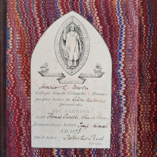 504 - Attractive St. Columba college prize bindings. View of the State of Europe by Hallam. 1872. Volumes ... 