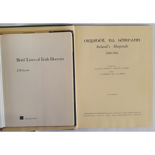 550 - J.B. Lyons. Brief Lives of Irish Doctors. 1978 1st. Illustrated Quarto. d.j. With letter from author... 