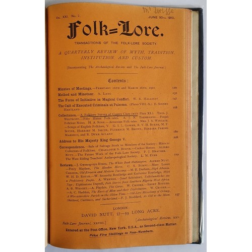 3 - Thomas J. Westropp - A Folk-Lore Survey of Clare (Folklore), published by Transactions of the Folk-L... 